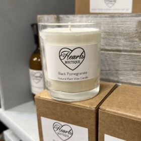 Our Pomegranate Candle on display.