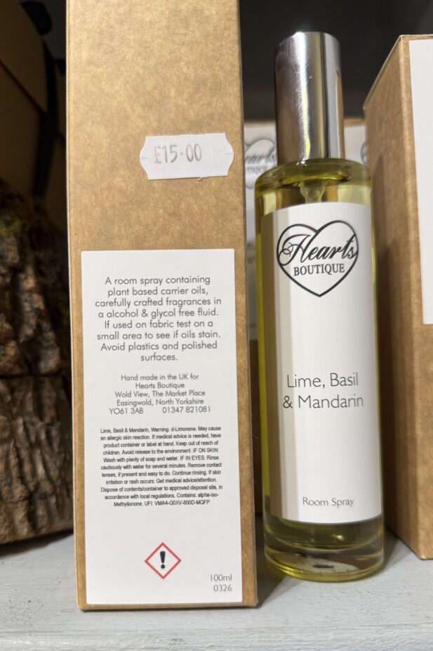 Lime, Basil & Mandarin Room Spray Packaging